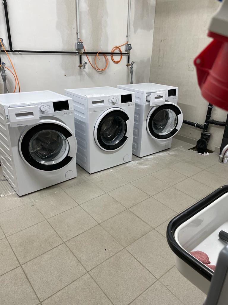 Guest laundry with washing machines