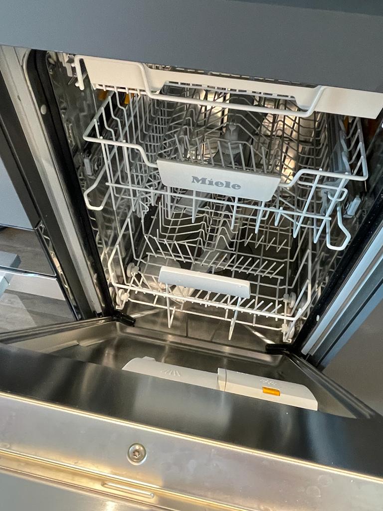 Miele dishwasher, ready with clean racks